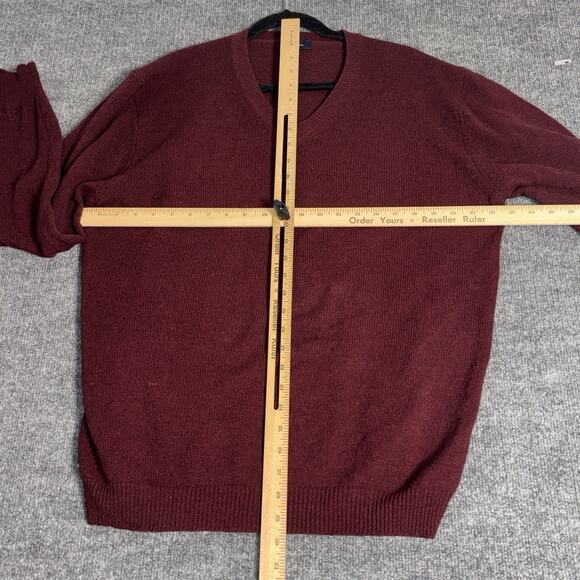 Club Room Sweater Men’s XL Burgundy Red Wool Blend Pullover Classic Warm - Picture 6 of 11